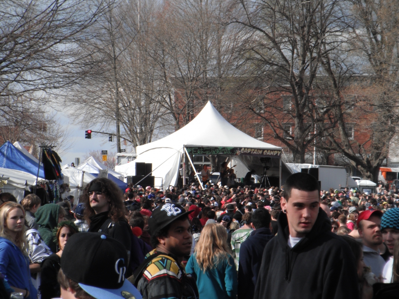 extravaganja 2011 - people on the green with band in background